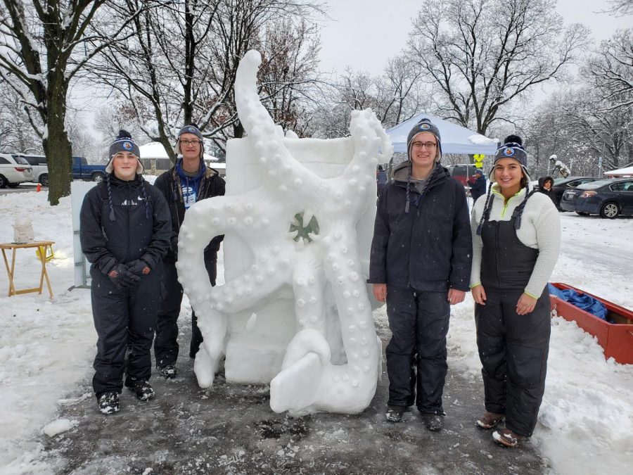 Guilford Snow Sculpting Team Melts the Competition