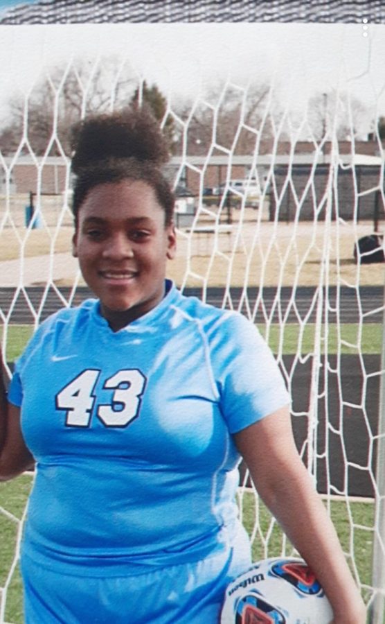 Sophomore Nyla Owens has used quarantine time to practice and improve her soccer skills.