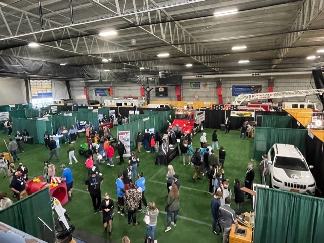 Students take the opportunity to visit a variety of booths in every section of the expo.